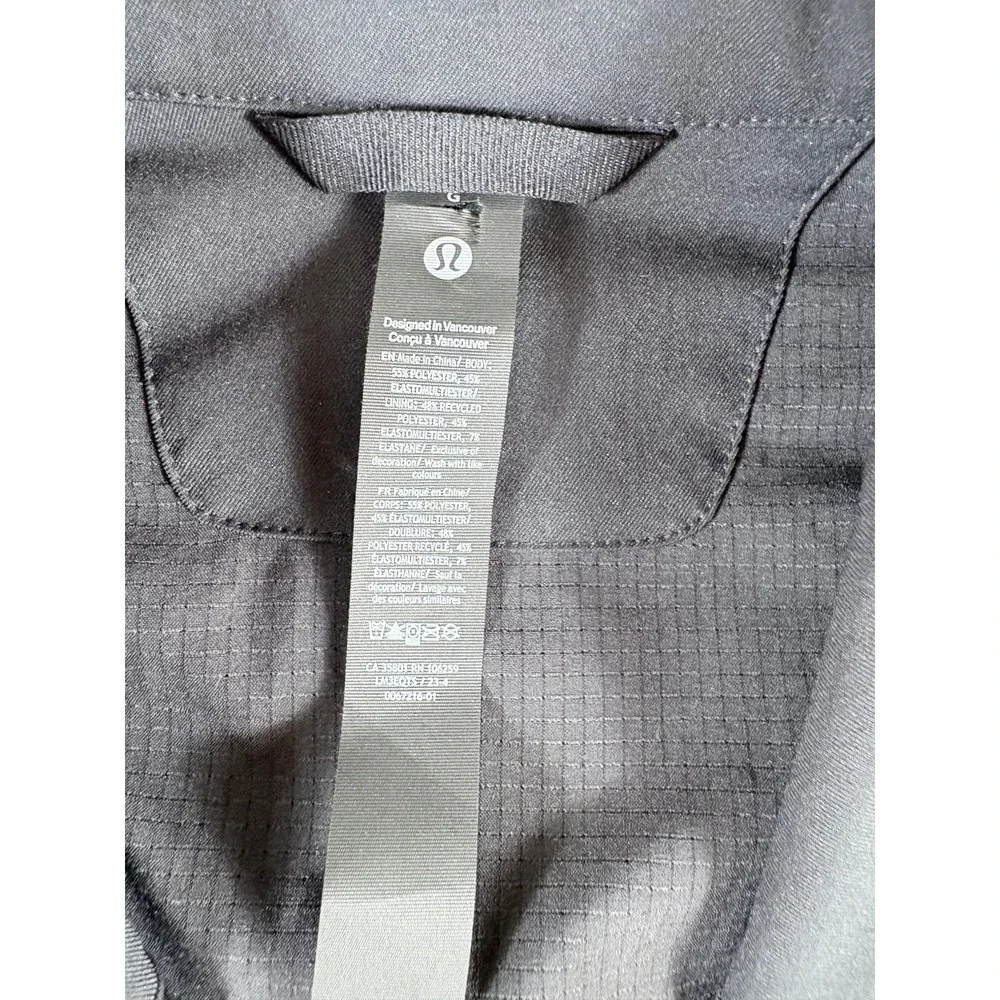 Lululemon New Venture Blazer Jacket Mens L Black Premium Lightweight Notch Lapel